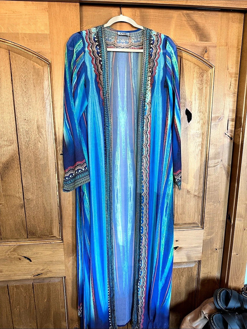 COF Blue Striped Kimono